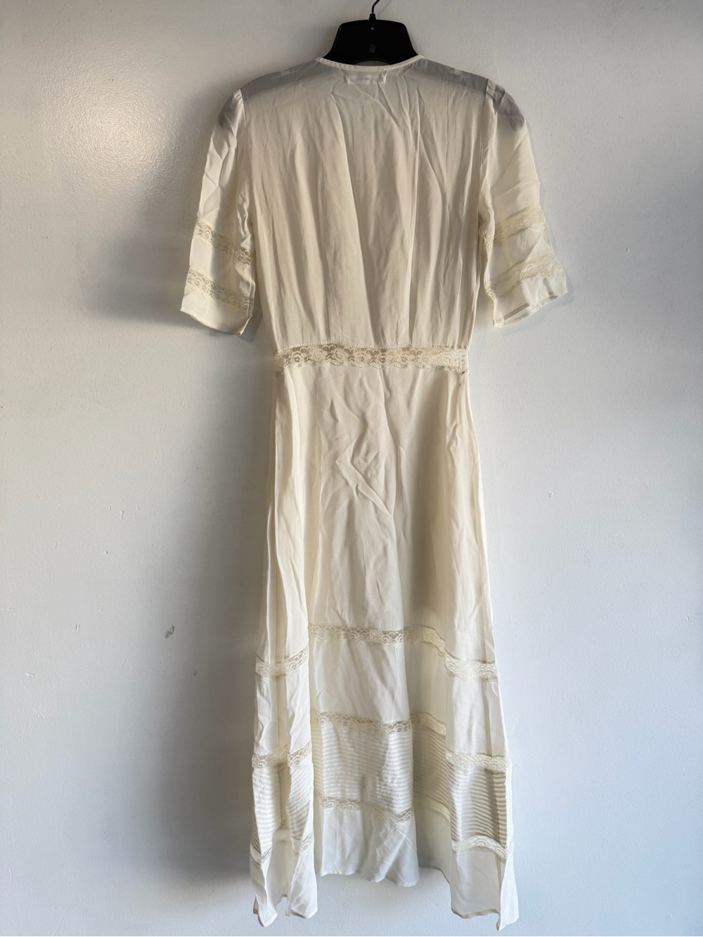 Reformation White Surrey Crepe Button Up Shirt Midi Dress Size 0 - 8553 - Picture 7 of 14
